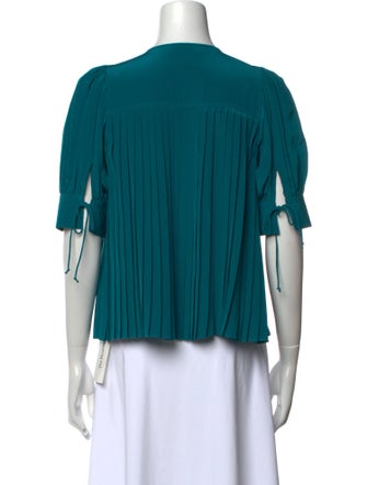 Ulla Johnson Silk Crew Neck Blouse