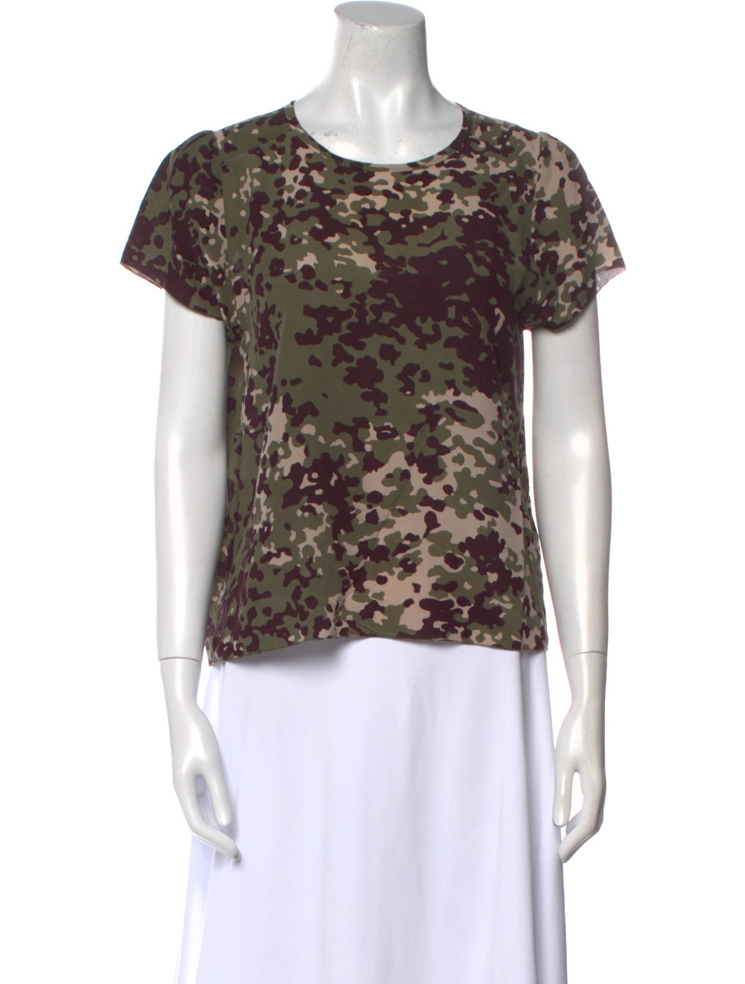 Ulla Johnson Silk Printed T-Shirt