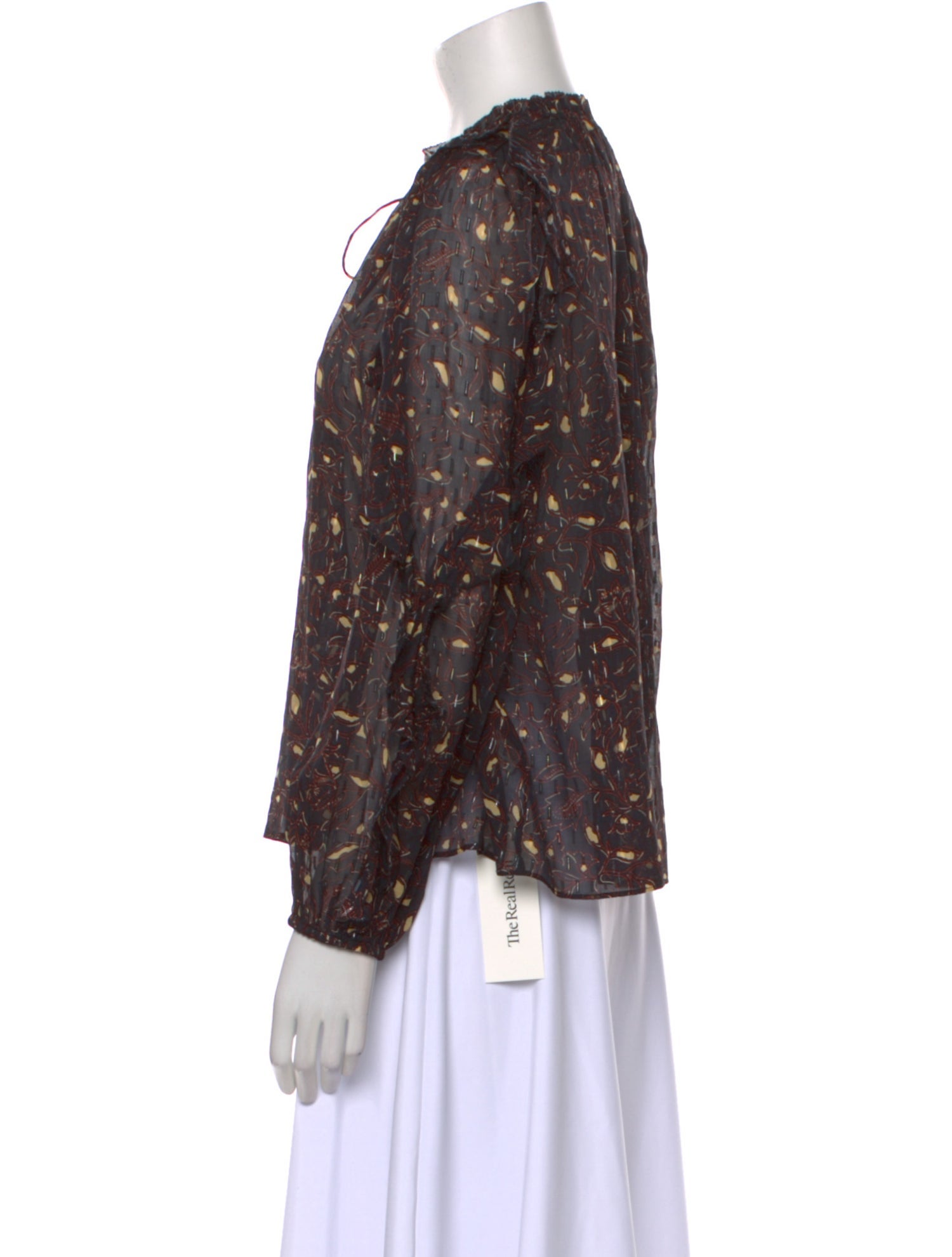 Ulla Johnson Silk Floral Print Blouse