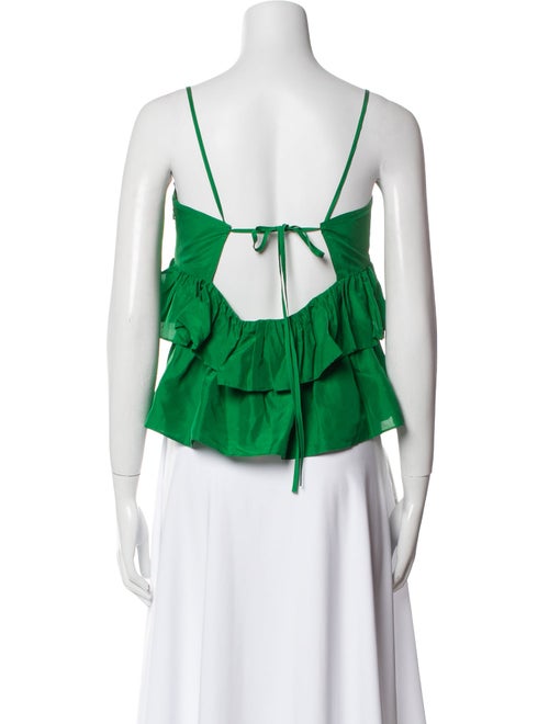Ulla Johnson Silk Square Neckline Crop Top