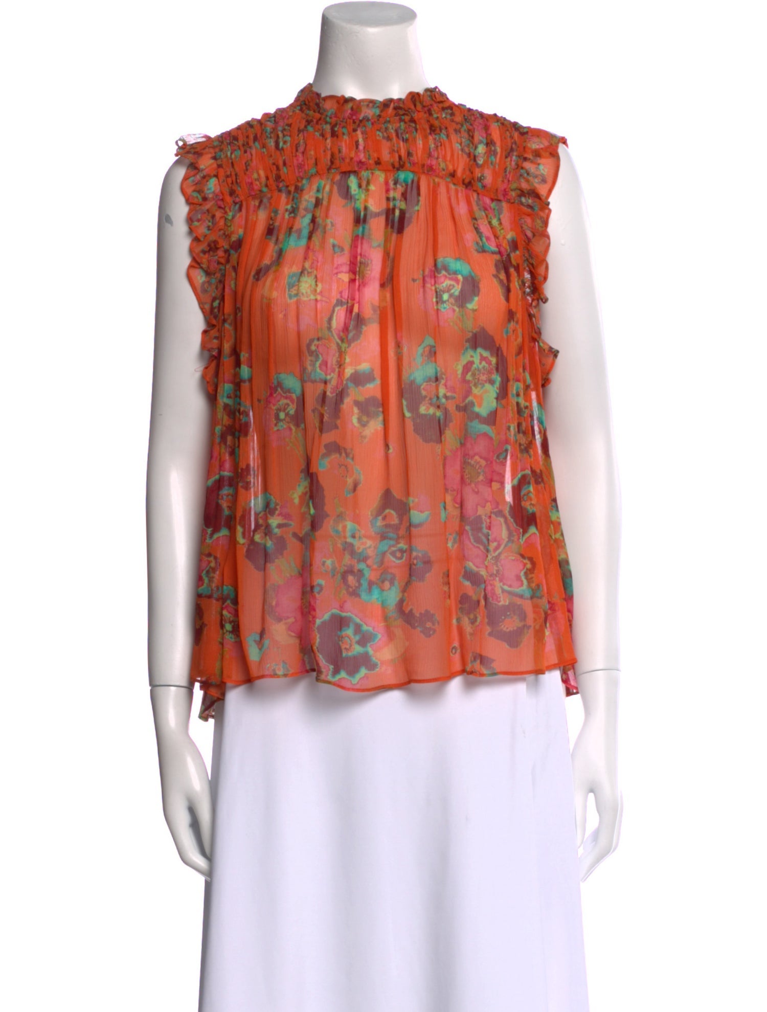 Ulla Johnson Silk Floral Print Blouse