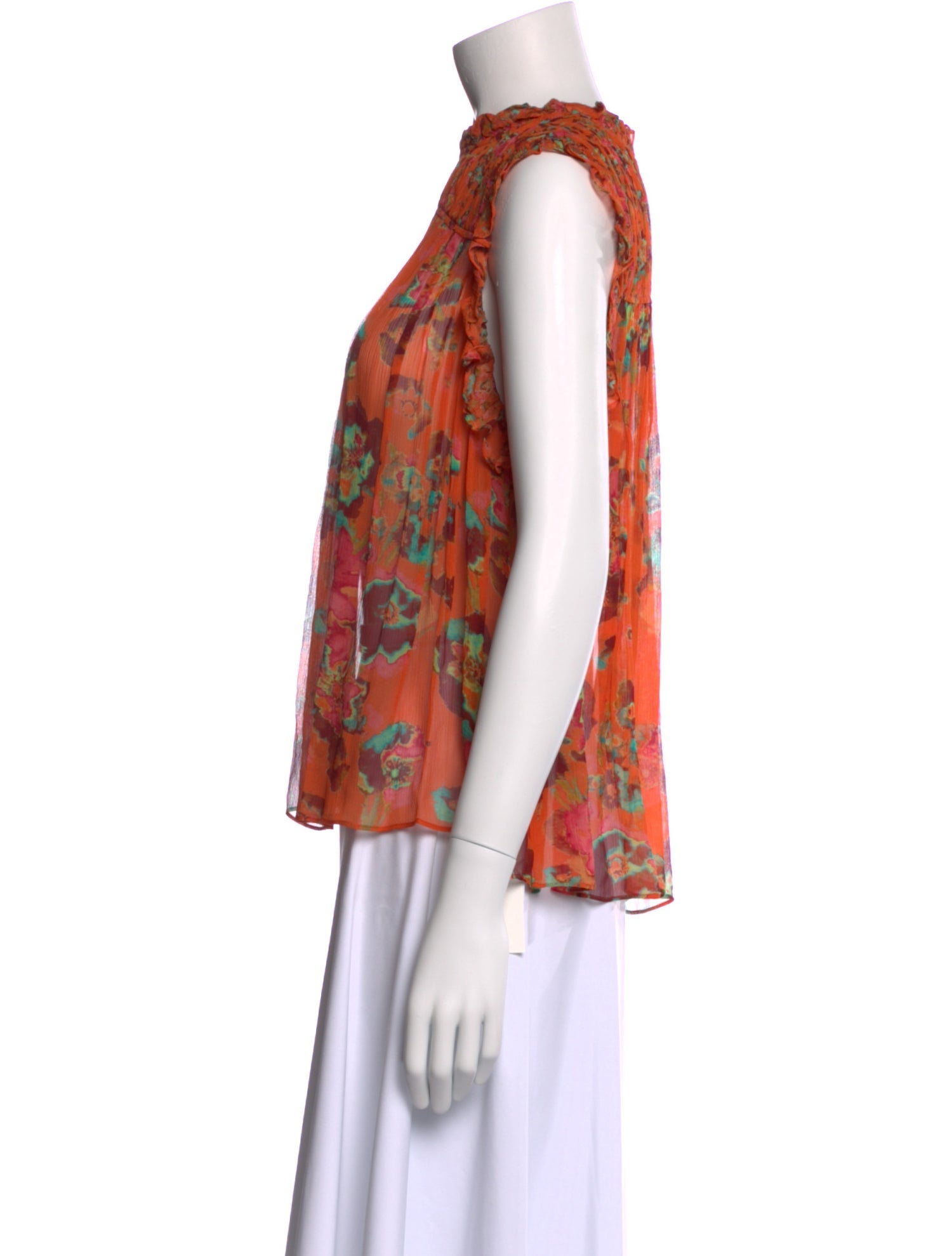 Ulla Johnson Silk Floral Print Blouse