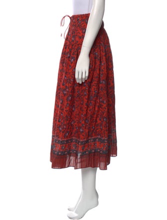 Ulla Johnson Floral Print Midi Length Skirt
