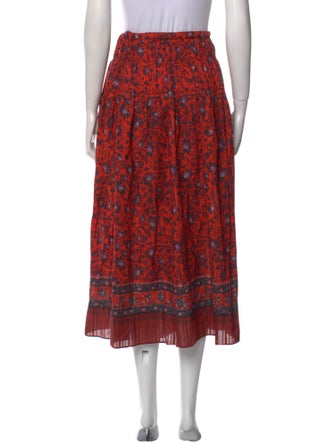 Ulla Johnson Floral Print Midi Length Skirt