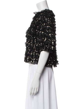 Ulla Johnson Silk Crew Neck Crop Top