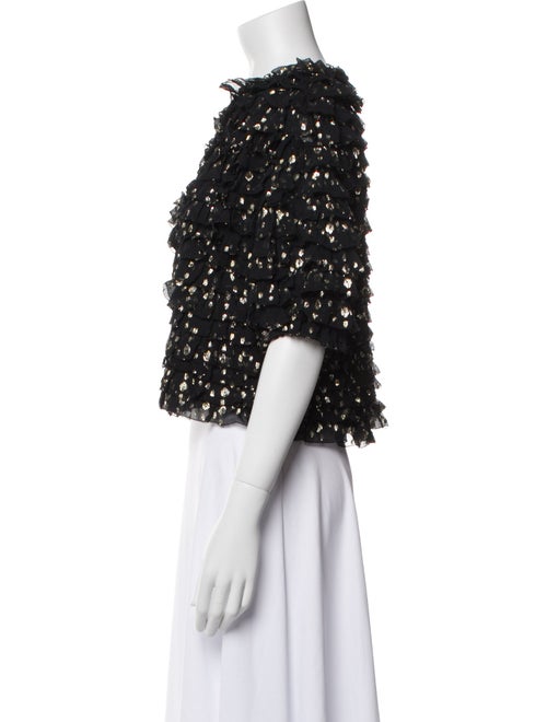 Ulla Johnson Silk Crew Neck Crop Top