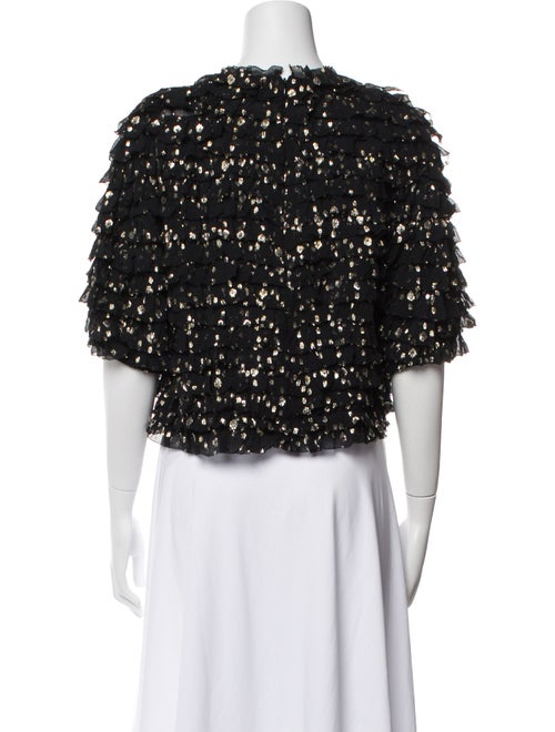 Ulla Johnson Silk Crew Neck Crop Top