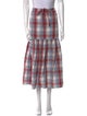 Ulla Johnson Plaid Print Midi Length Skirt