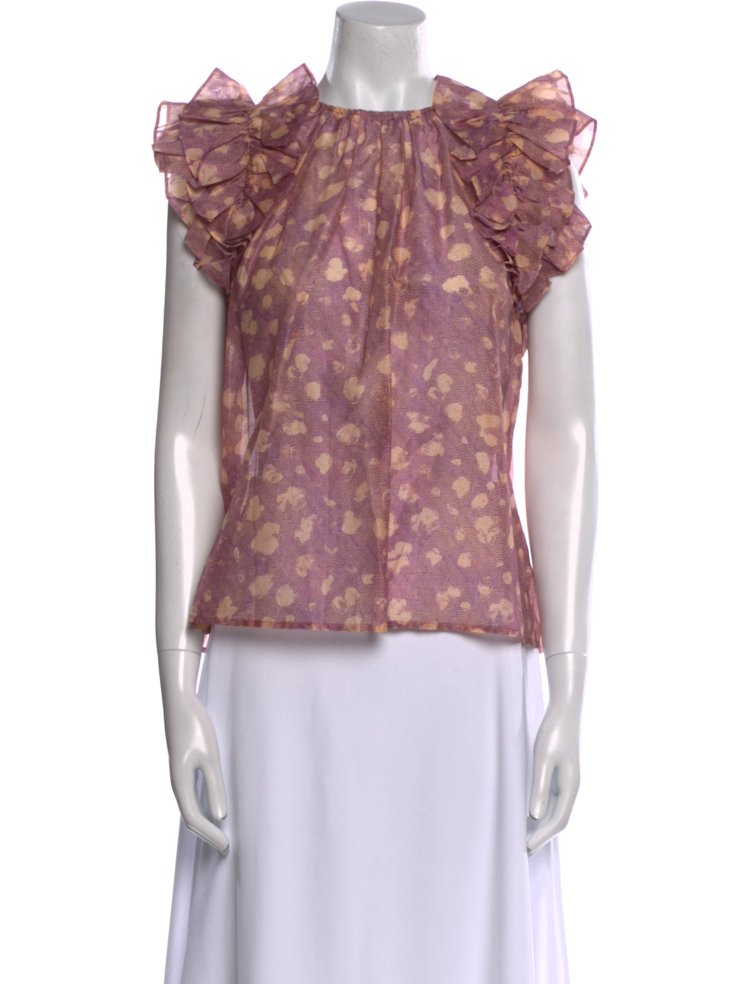 Ulla Johnson Floral Print Crew Neck Blouse w/ Tags