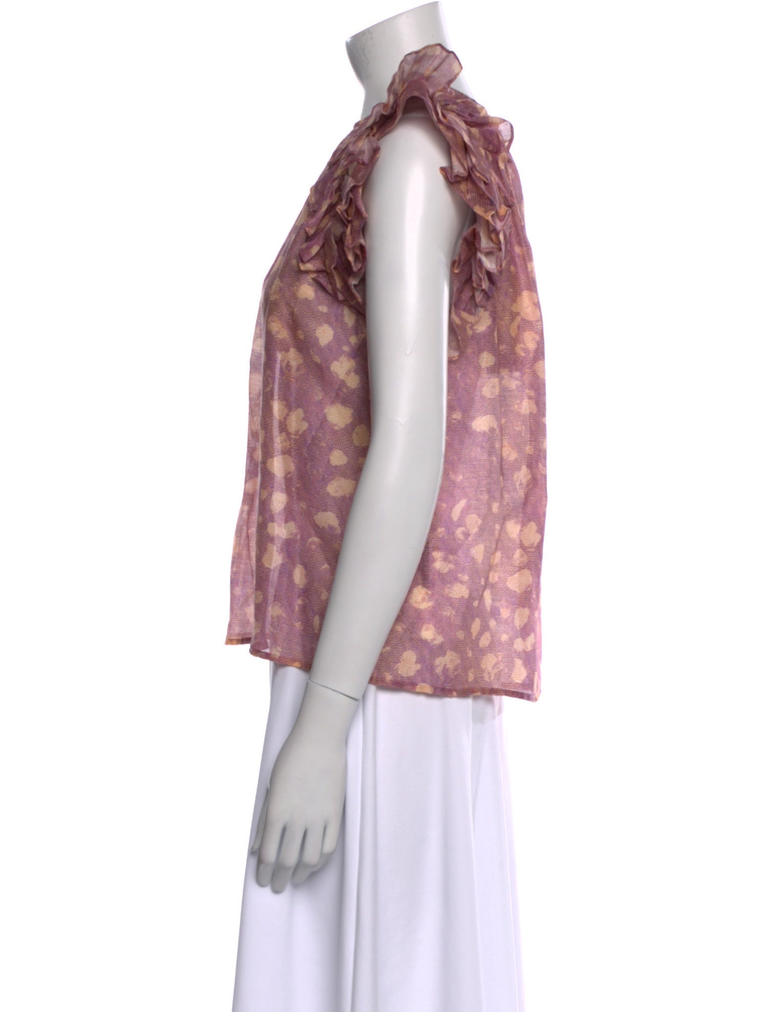 Ulla Johnson Floral Print Crew Neck Blouse w/ Tags