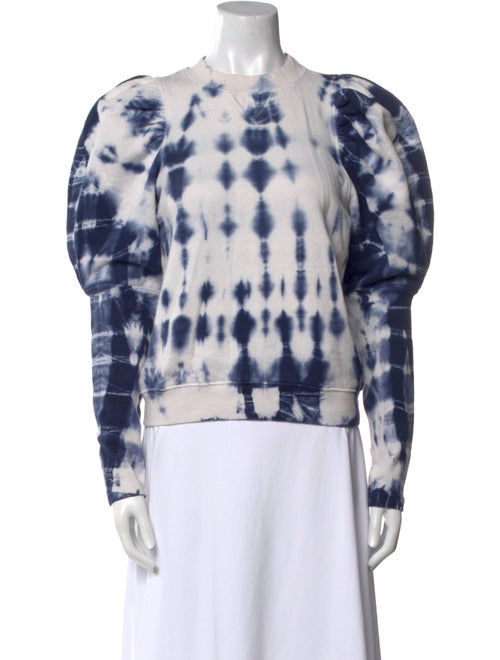 Ulla Johnson Tie-Dye Print Crew Neck Sweatshirt