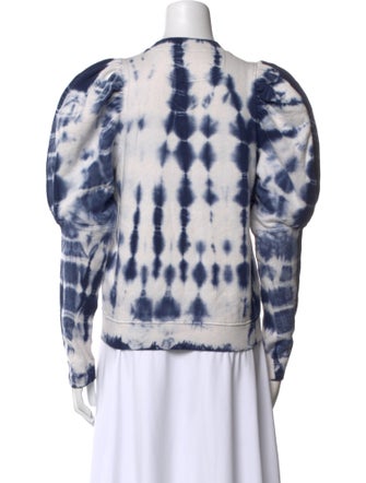 Ulla Johnson Tie-Dye Print Crew Neck Sweatshirt