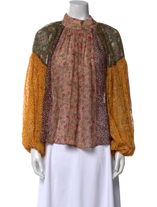 Ulla Johnson Silk Floral Print Blouse