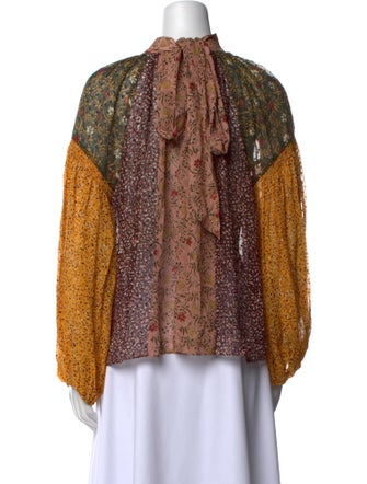 Ulla Johnson Silk Floral Print Blouse