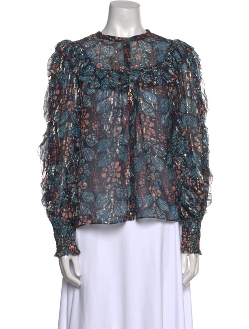 Ulla Johnson Silk Floral Print Blouse