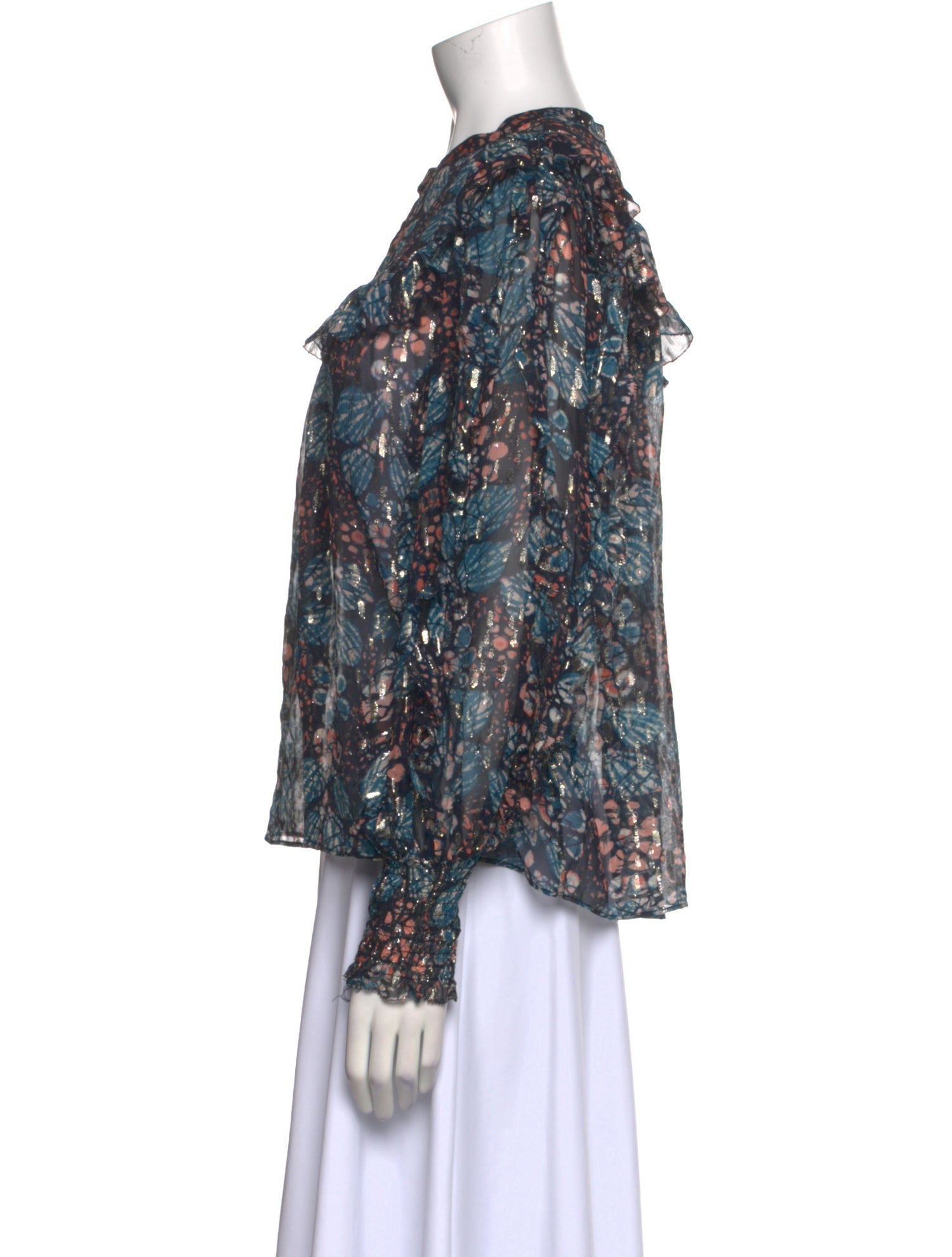 Ulla Johnson Silk Floral Print Blouse