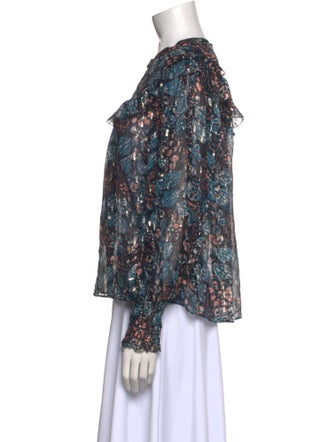 Ulla Johnson Silk Floral Print Blouse