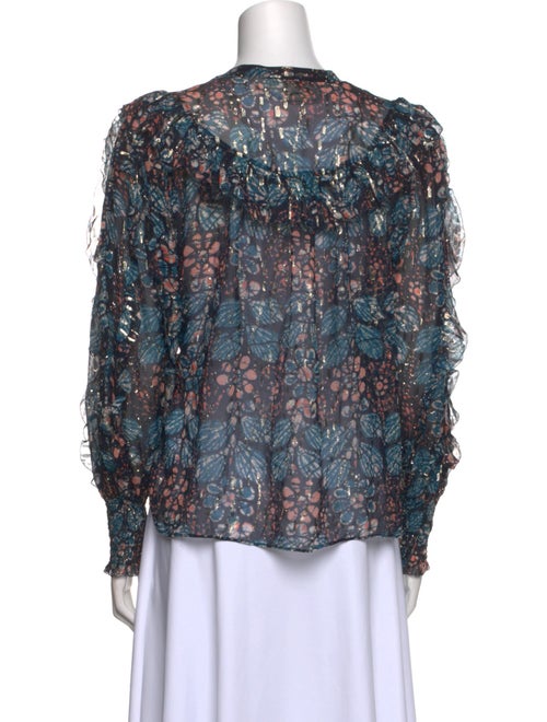 Ulla Johnson Silk Floral Print Blouse