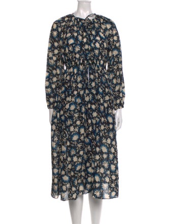 Ulla Johnson Floral Print Midi Length Dress