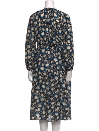 Ulla Johnson Floral Print Midi Length Dress