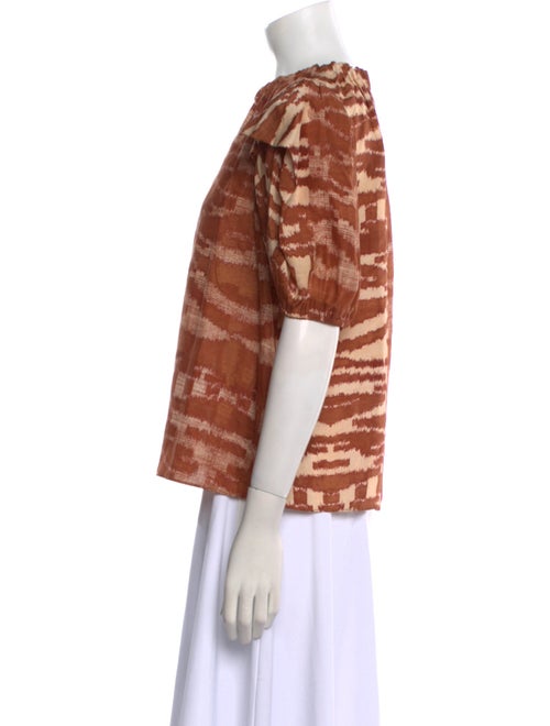 Ulla Johnson Silk Animal Print Blouse