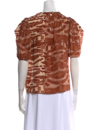 Ulla Johnson Silk Animal Print Blouse