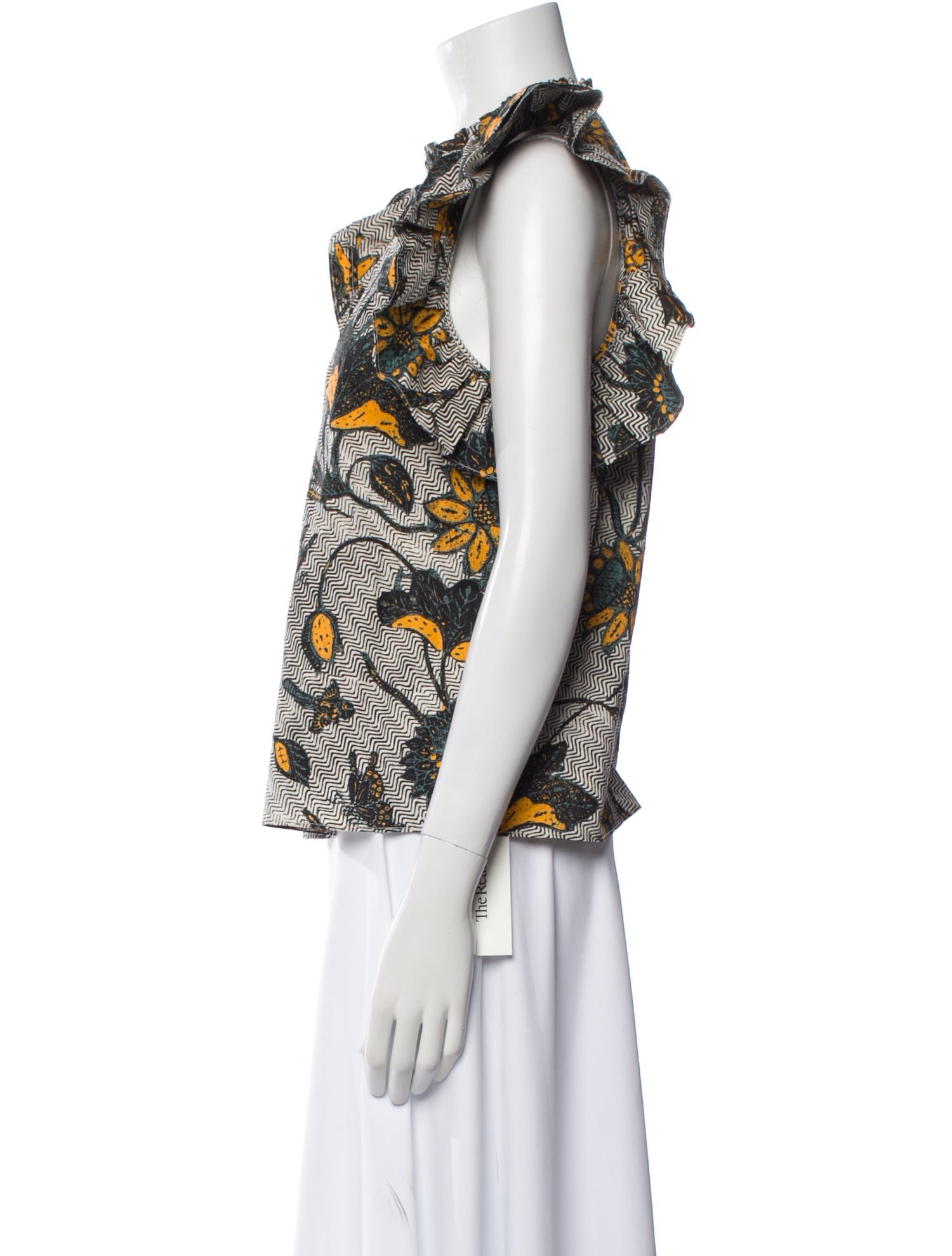 Ulla Johnson Floral Print V-Neck Blouse