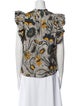 Ulla Johnson Floral Print V-Neck Blouse