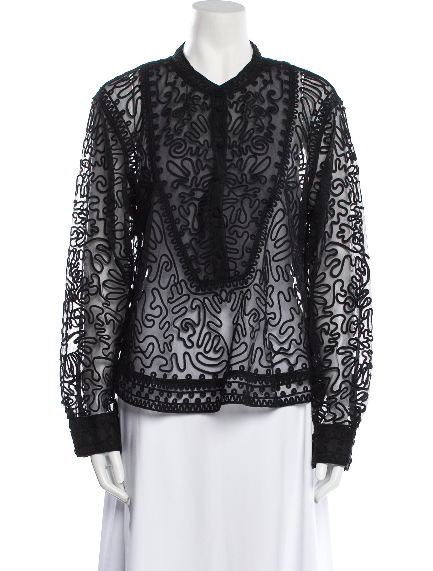 Ulla Johnson Printed Long Sleeve Blouse