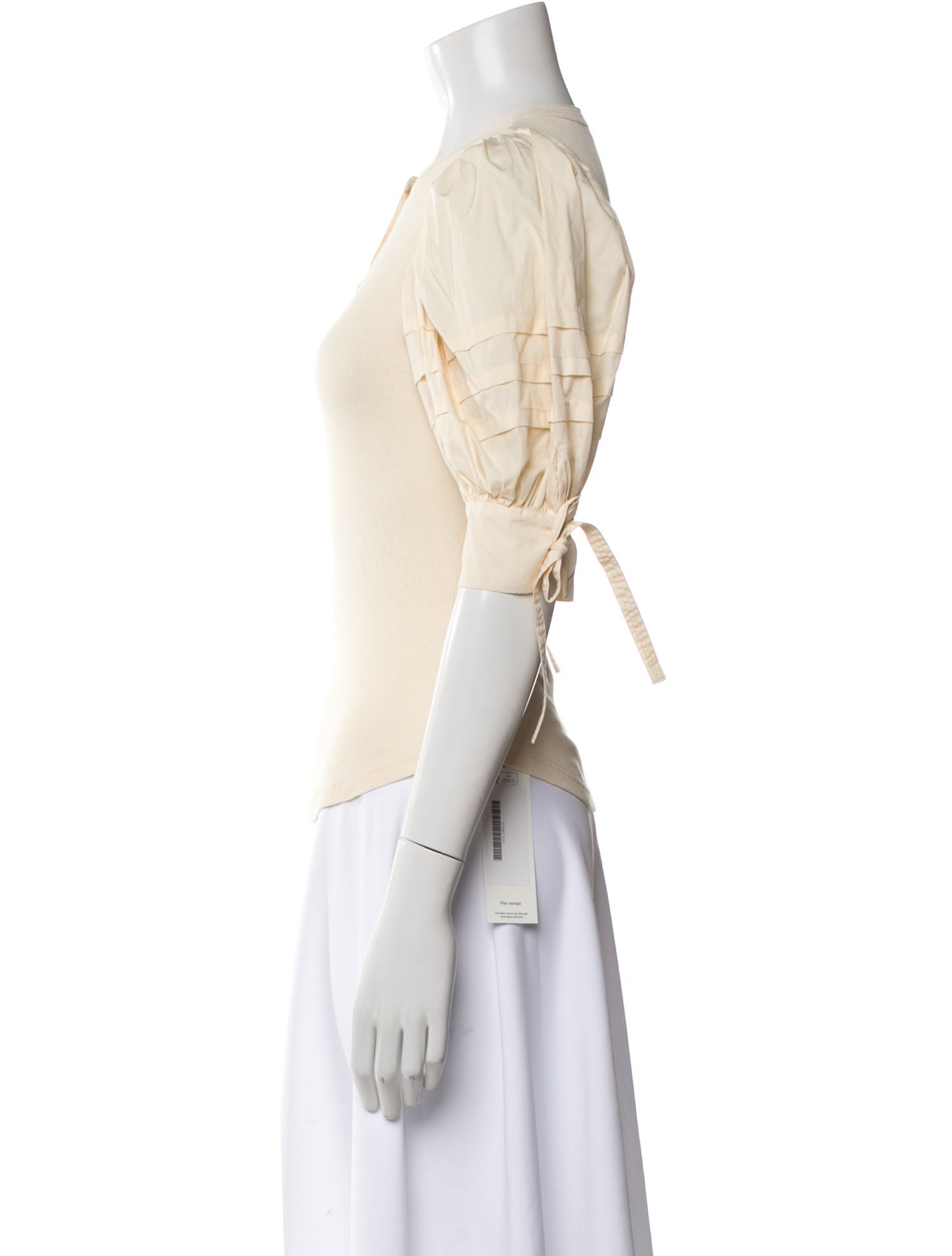 Ulla Johnson Mock Neck Three-Quarter Sleeve Blouse