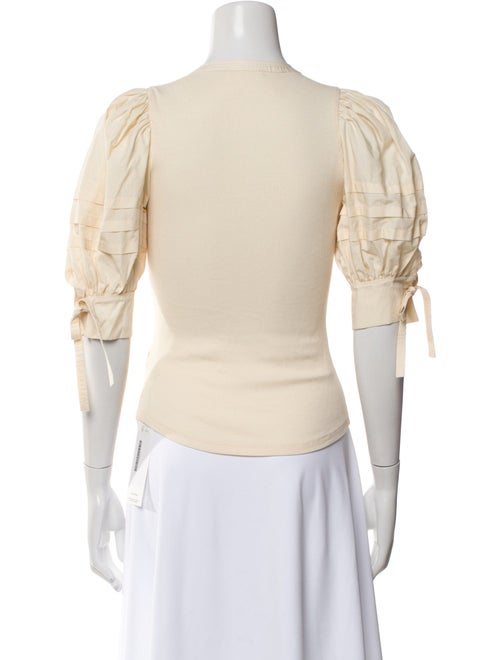 Ulla Johnson Mock Neck Three-Quarter Sleeve Blouse