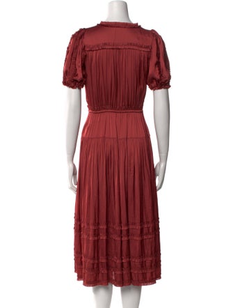 Ulla Johnson V-Neck Midi Length Dress