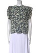 Ulla Johnson Printed Crew Neck Blouse