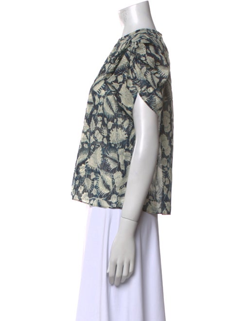 Ulla Johnson Printed Crew Neck Blouse