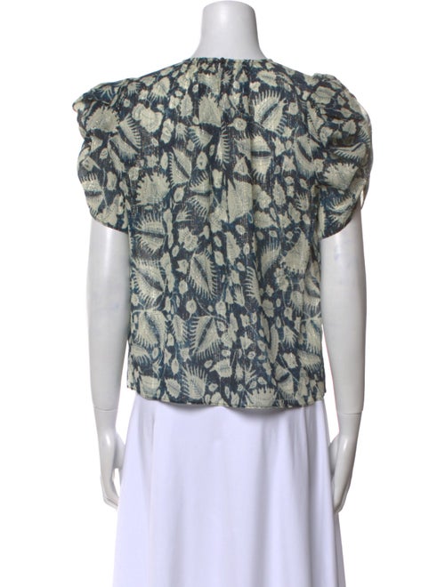 Ulla Johnson Printed Crew Neck Blouse