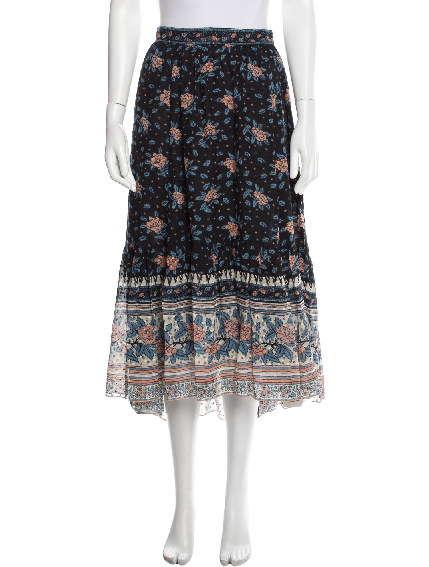 Ulla Johnson Silk Midi Length Skirt