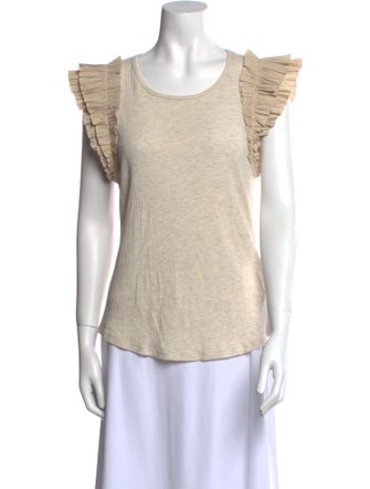 Ulla Johnson Scoop Neck Short Sleeve Top