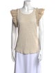 Ulla Johnson Scoop Neck Short Sleeve Top