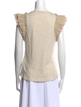 Ulla Johnson Scoop Neck Short Sleeve Top