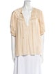 Ulla Johnson V-Neck Short Sleeve Blouse