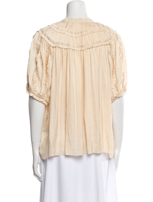 Ulla Johnson V-Neck Short Sleeve Blouse