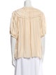 Ulla Johnson V-Neck Short Sleeve Blouse