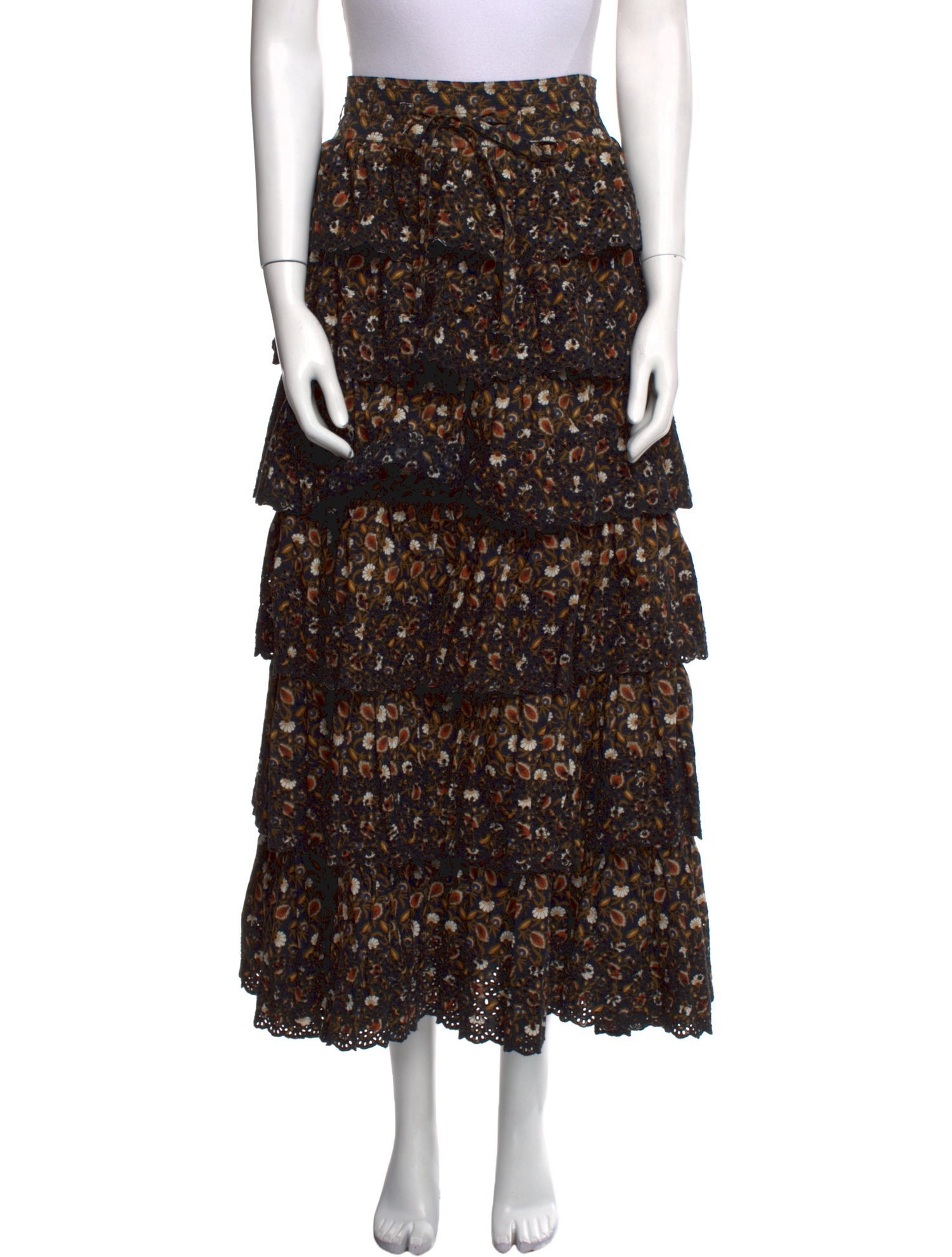 Ulla Johnson Printed Midi Length Skirt w/ Tags