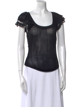 Ulla Johnson Scoop Neck Short Sleeve Top