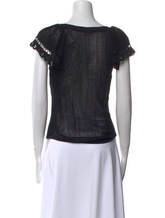 Ulla Johnson Scoop Neck Short Sleeve Top