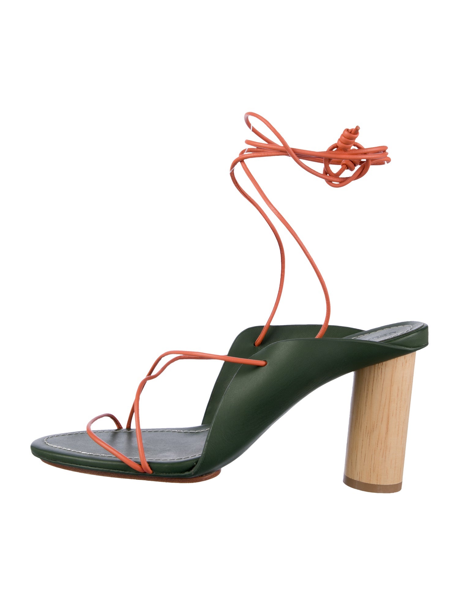 Ulla Johnson Leather Colorblock Pattern Slingback Sandals