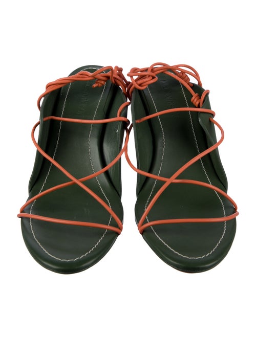 Ulla Johnson Leather Colorblock Pattern Slingback Sandals