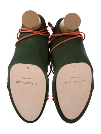 Ulla Johnson Leather Colorblock Pattern Slingback Sandals