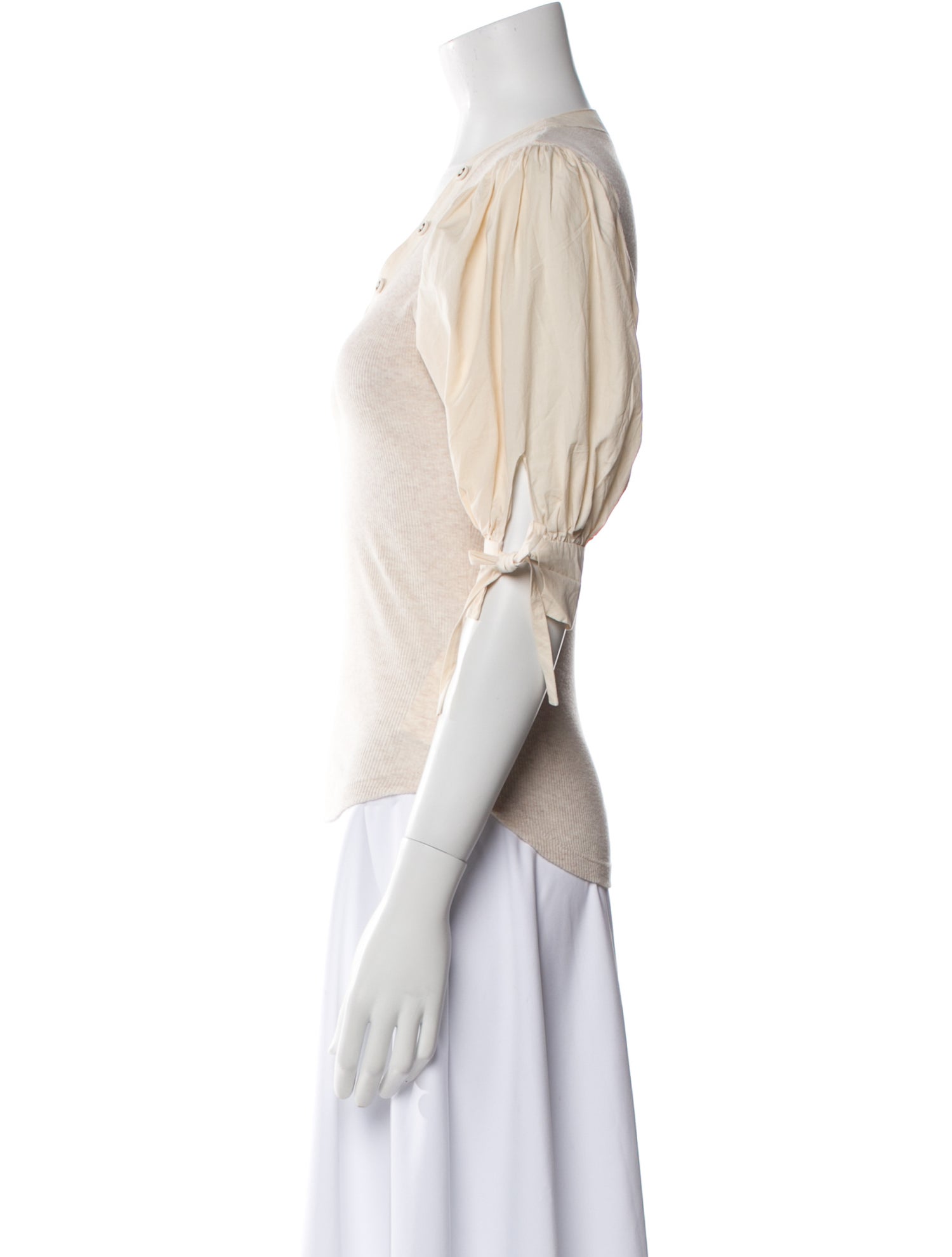 Ulla Johnson V-Neck Three-Quarter Sleeve Top