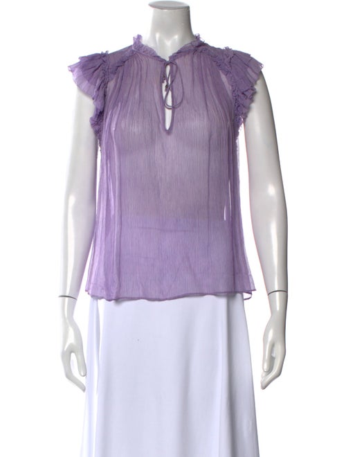 Ulla Johnson Silk Tie Neck Blouse